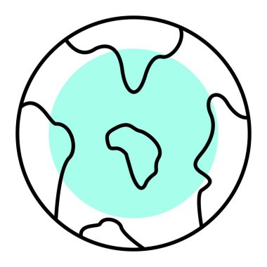 Dünya gezegeni. Basit resimleme