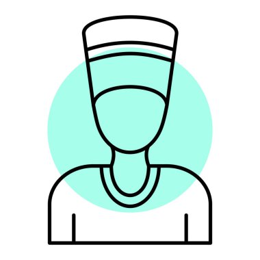 Maske ikonlu bir adam. vektör illüstrasyonu