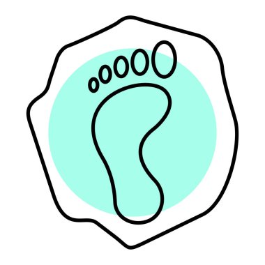 ayak izi simgesi, vektör çizimi