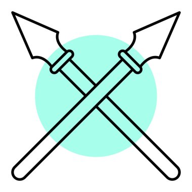 Bir ortaçağ kılıç simgesinin vektör çizimi