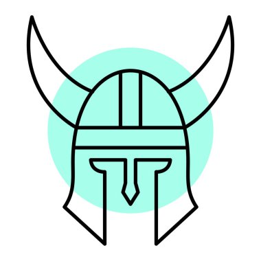 Viking ikonu. vektör illüstrasyonu
