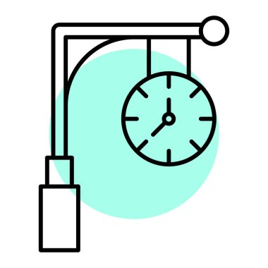 Saat simgesi vektör illüstrasyonu