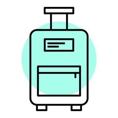 seyahat valizi ikon vektör çizimi tasarımı