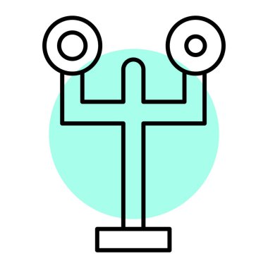 Bir çapraz simgenin vektör illüstrasyonu