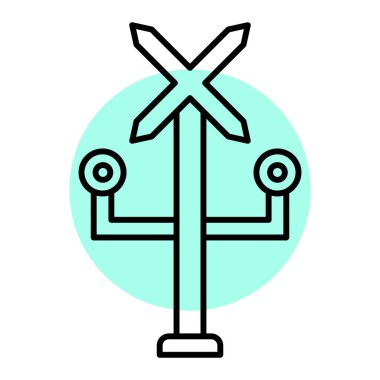 Bir arabanın çizgi simgesinin vektör çizimi