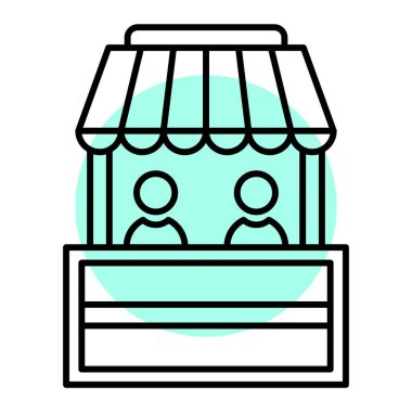 dükkan simgesi vektör illüstrasyonu