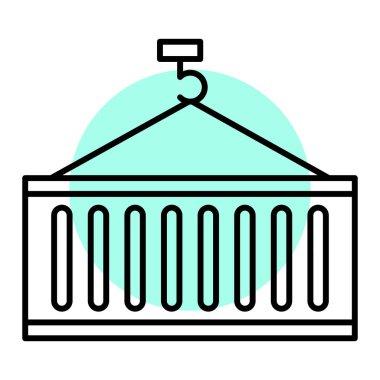 kargo konteynırı simgesi. vektör illüstrasyonu