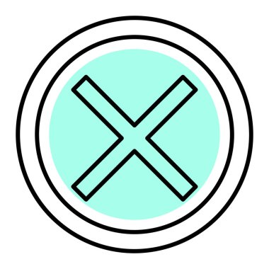 Simge vektör illüstrasyonunu iptal et