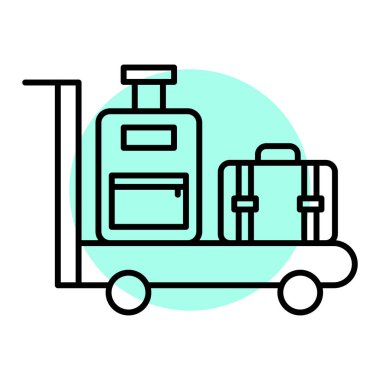 seyahat valizi ikon vektör çizimi