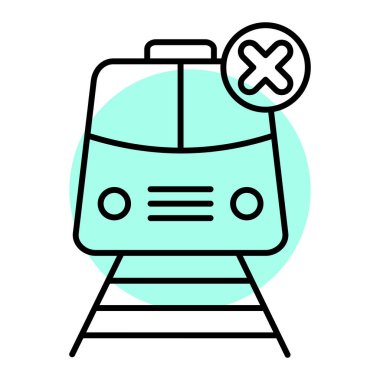 tren simgesi vektör illüstrasyonu