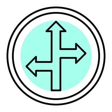 Yol işaretinin vektör illüstrasyonu