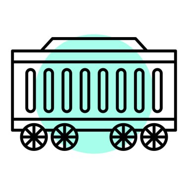 tren simgesi vektör illüstrasyonu