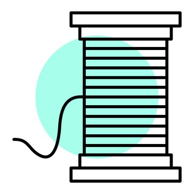 İp simgesi. Web için iplik vektör simgelerinin özet çizimi