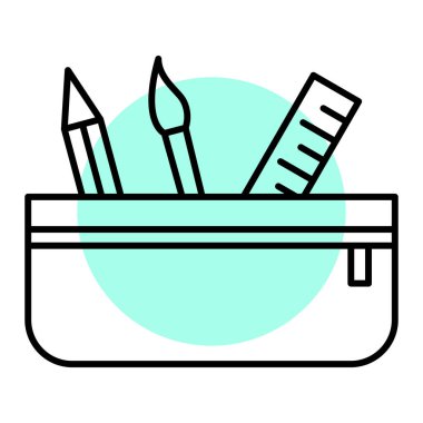 kalem ve silgi ikon vektör illüstrasyon tasarımı