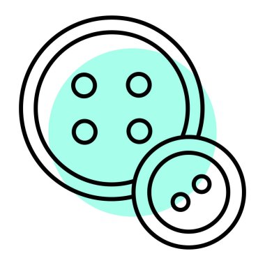 Dikiş düğmesi simgesi vektör illüstrasyon grafik tasarımı