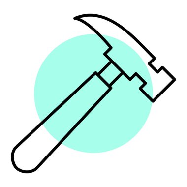 Çekiç. Web simgesi basit illüstrasyon