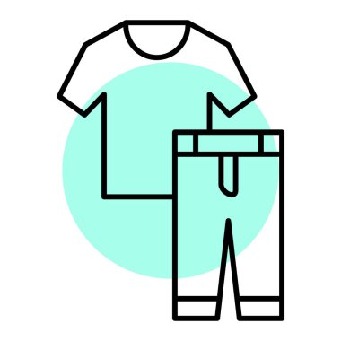 T gömlek simge vektör çizim