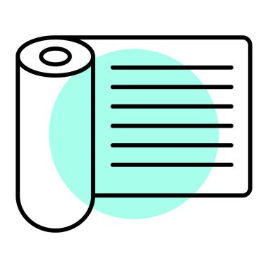 Tek izole havlu simgesinin vektör illüstrasyonu