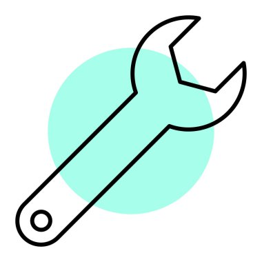 İngiliz anahtarı. Web simgesi basit illüstrasyon