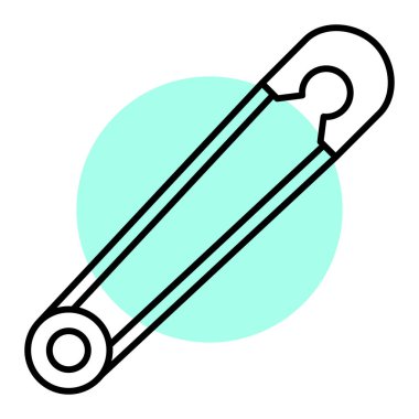 Tek izole edilmiş iğne simgesinin vektör çizimi