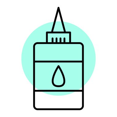 Yağ şişesi ikonu. Web için su kavanozu vektör simgelerinin özet çizimi