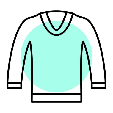 Gömlek ikonu. Web için kıyafet vektör sembolünün basit bir illüstrasyonu