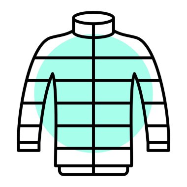 Kışlık ceket ikonu. vektör illüstrasyonu