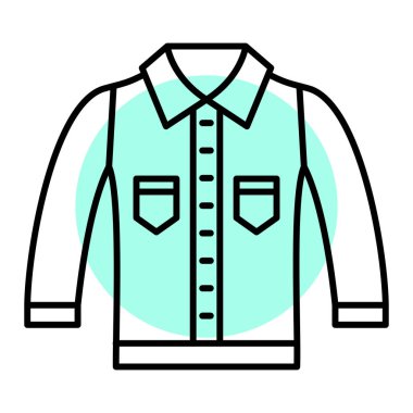 Ceket ikonu. Giysi vektör çizgisinin ana hatları