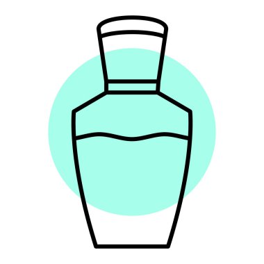 Bir şişe su ikonunun vektör çizimi