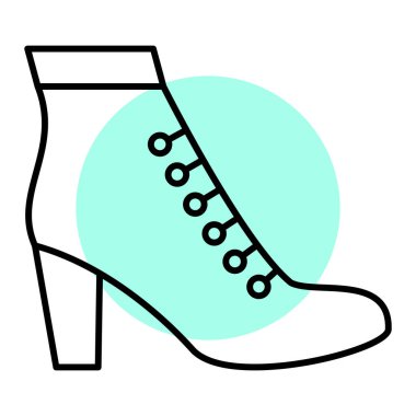 Ayakkabı. Web simgesi basit illüstrasyon