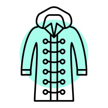 Ceket ikonu. Web için kıyafet vektör simgelerinin basit illüstrasyonu