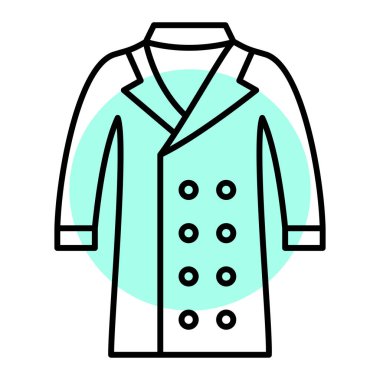 Kıyafet ikonu. Web için basit ceket vektör simgeleri çizimi