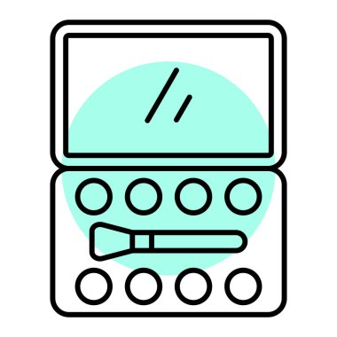 Makyaj fırça simge vektör çizim