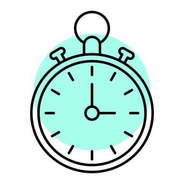 Kronometre simgesi. Zaman yönetimi ve kronometre teması. Yalnız tasarım. vektör illüstrasyonu