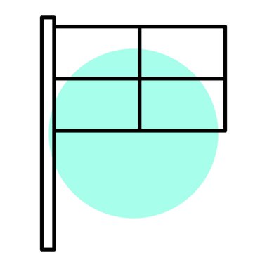 Parlak renkli bir bayrağın vektör illüstrasyonu 