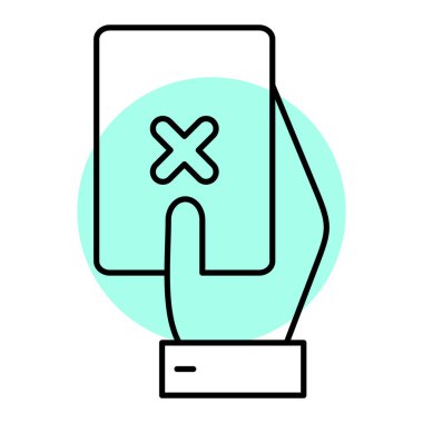 El tutma kartının vektör illüstrasyonuName