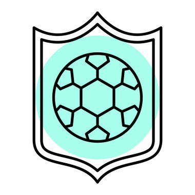 futbol rozeti, vektör illüstrasyonu basit tasarım