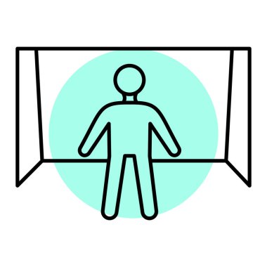 Kaleci, web simgesi basit illüstrasyon