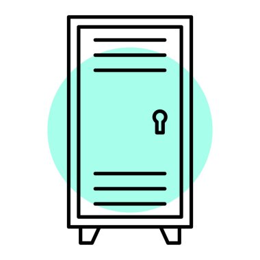 Bir dolap simgesinin vektör çizimi