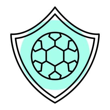 Futbol kulübü, vektör illüstrasyonu basit tasarım