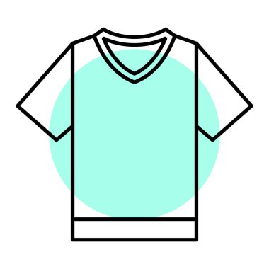 Gömlek ikonu. Giysi vektör logosunun ana hatları.