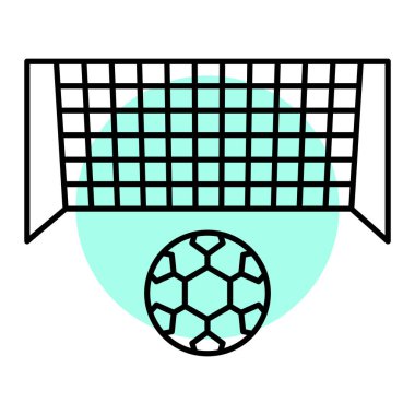 Kapılı futbol topu, web simgesi basit illüstrasyon