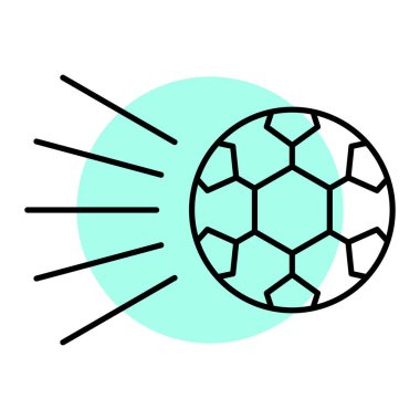 futbol topu ikonu vektör illüstrasyonu