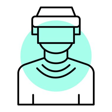 Vr Kulaklık. Basit illüstrasyon