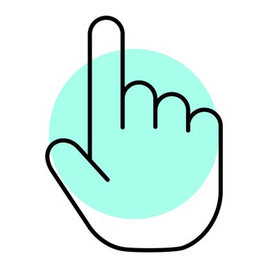 El ele tutuşan parmak vektörü çizimi