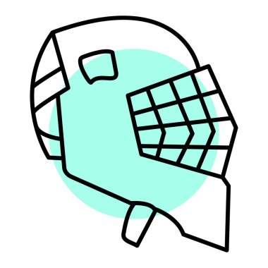 ragbi maskesi vektör çizimi