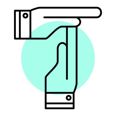 El fren işareti, web simgesi basit illüstrasyonunu gösterir