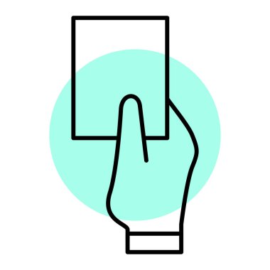 Kart tutan bir el ve bir parmak.