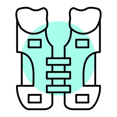 Kayak gözlüğü ikonu. Web için dalış maskesi vektör simgelerinin özet çizimi