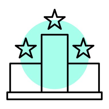 Podyum. Web simgesi basit illüstrasyon